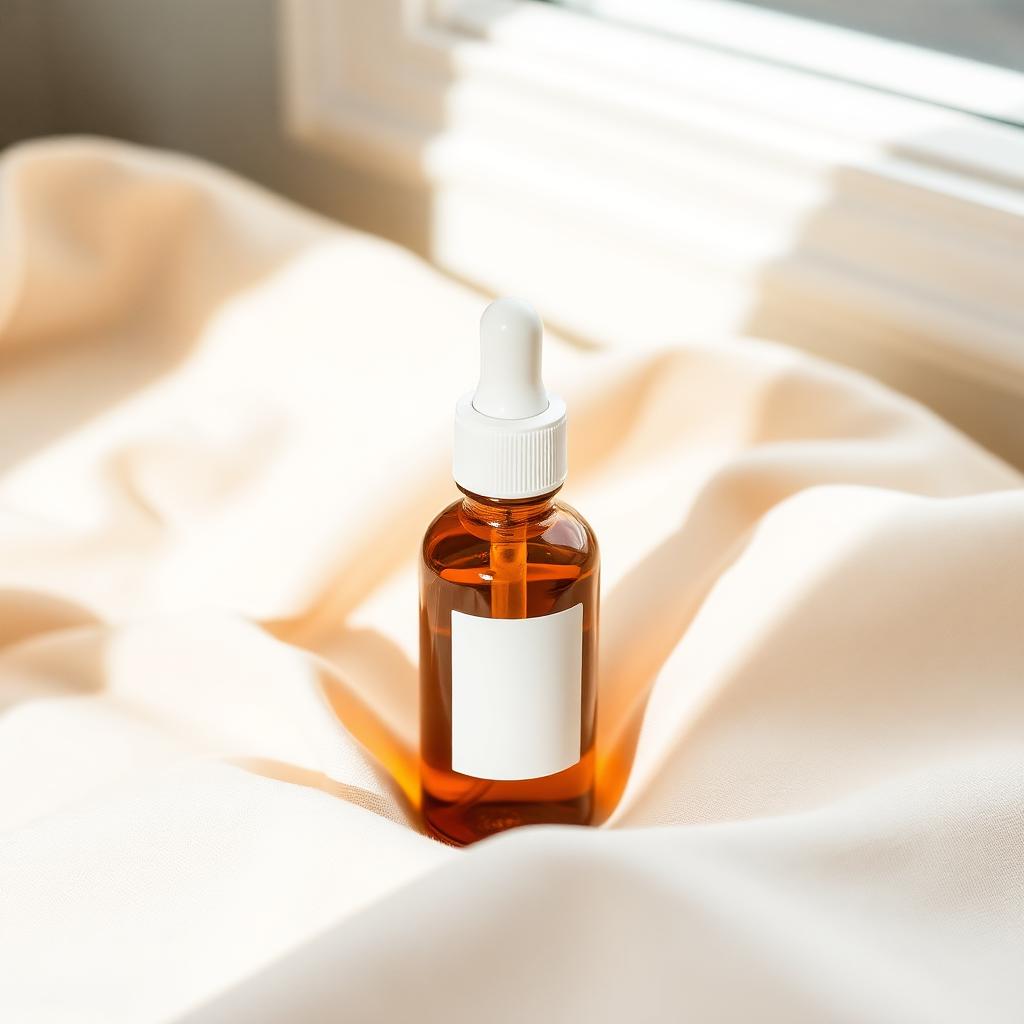 Indie skincare bottles styled for an ecommerce hero image